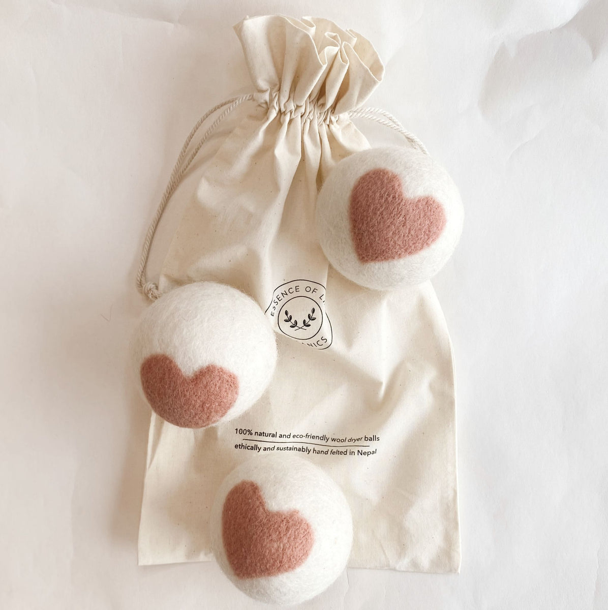 Essence of Life Wool Dryer Balls - Heart
